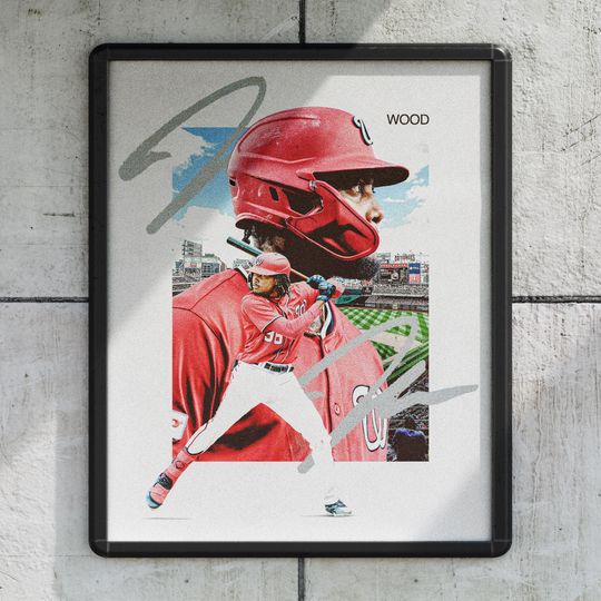 Discover James Wood Washington Nationals Baseball Poster/Wall Decor/Print