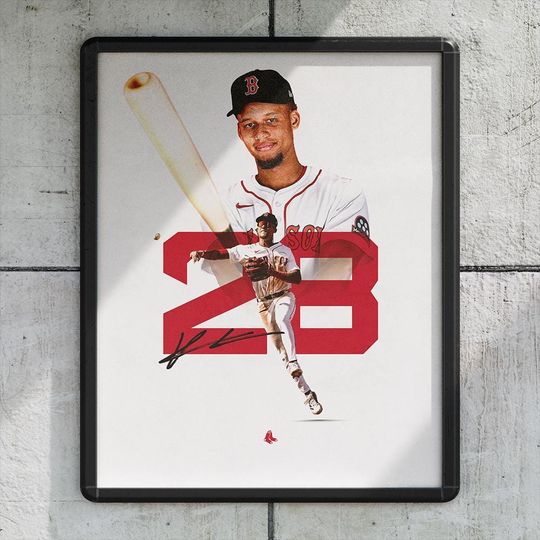 Kristian Campbell 28 Boston Red Sox Baseball Poster/Wall Decor/Print