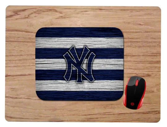 Discover New York Yankees Woodgrain Mouse Pad