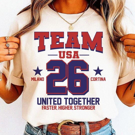 Discover USA Winter 2026 Sports Shirt | Milano Cortina Winter Games | Team USA Athletic Graphic | American Winter Sports Apparel