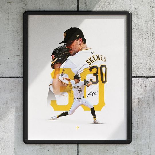 Discover Paul Skenes 30 Pittsburgh Pirates Baseball Poster/Wall Decor/Print