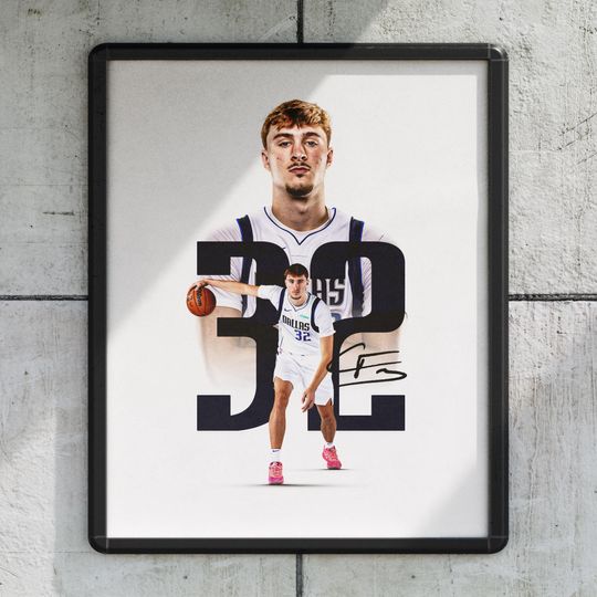 Cooper Flagg 32 Dallas Mavericks Basketball Poster, Sports Wall Decor Print