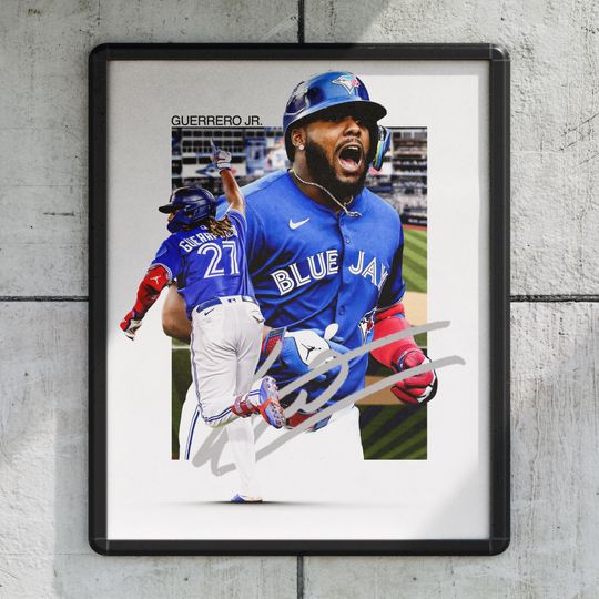 Discover Vladimir Guerrero Jr. Toronto Blue Jays Baseball Poster, Sports Wall Decor Print