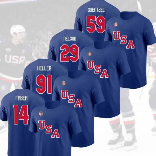 Discover US Hockey 2026 Team Name & Number Players Winter Olympic Unisex Gifts For Fans