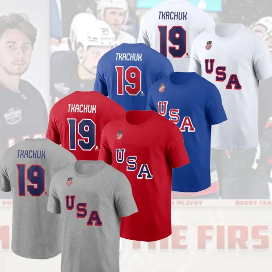 Discover Matthew Tkachuk #19 US Hockey 2026 Name & Number Fan Gift