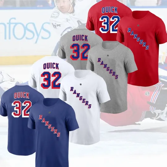 Jonathan Quick #32 New York Rangers 2025 Name & Number For Fans