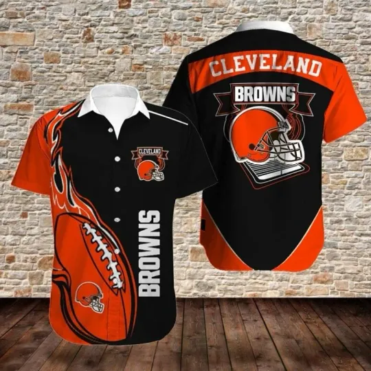 Discover Cleveland Football Flame Blitzz Hawaiian, Gift For Fans, Gift For Friends