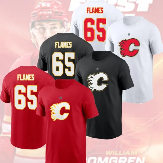 Discover William Stromgren #65 Calgary Flames 2026 Name & Number for Fan