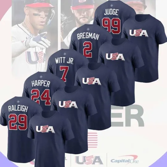 Discover USA Baseball Team 2026 World Classic Name & Number Players Unisex Gifts For Fans