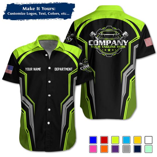Discover Custom Pit Crew Shirt with Name & Department  Personalized Auto Repair Work Shirt
