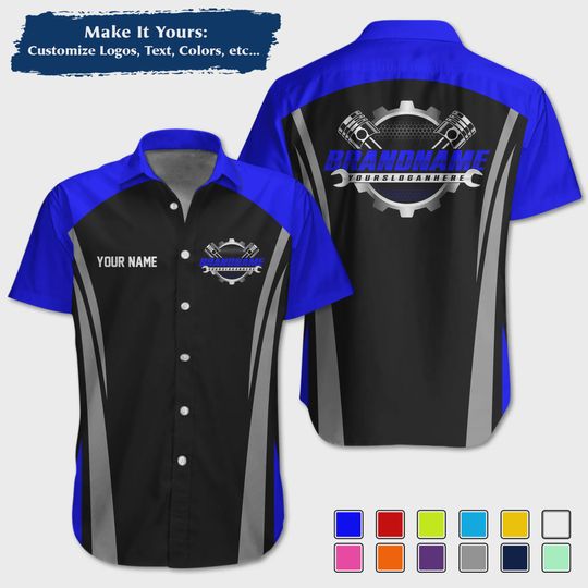 Discover Custom Mechanic Workwear Shirt | Personalized Shop Uniform