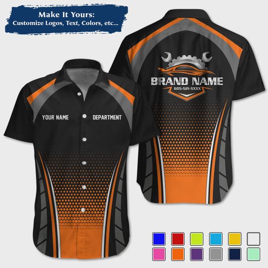 Discover Custom Auto Mechanic Hawaiian Shirt | Personalized Repair Uniform