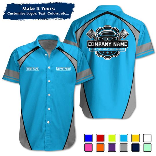 Discover Custom Mechanic Hawaiian Shirt | Personalized Repair Uniform