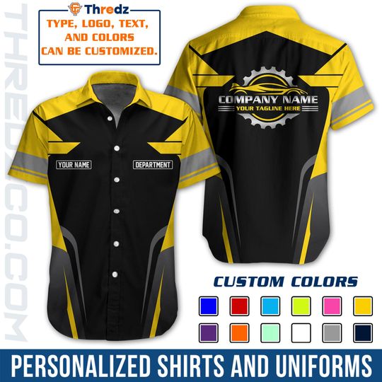 Discover Custom Auto Mechanic Hawaiian Shirt | Personalized Repair Uniform