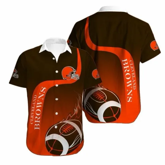 Discover Cleveland Football Fiery Field Hawaiian, Gift For Fans, Gift For Friends