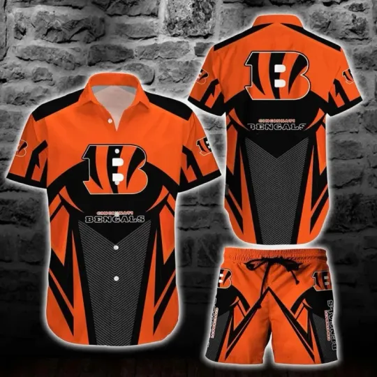 Discover Cincinnati Football Striped Arrow Hawaiian, Gift For Fans, Gift For Friends