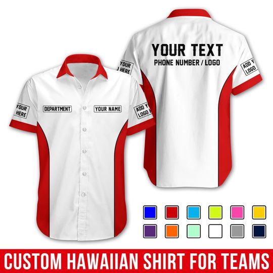 Discover Custom Team Mechanic Hawaiian Shirt  Bold Department Shoulder Design, Personalized Work Shirt