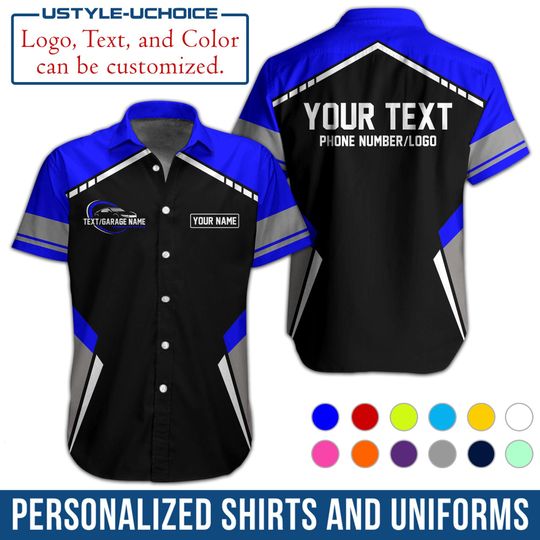 Discover Custom Garage Workwear Shirt  Personalized Mechanic Uniform with Logo & Name
