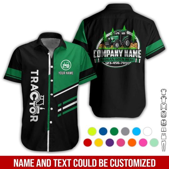 Discover Custom Farmer Tractor Gift Button Shirt  Personalized Uniform for Farmer