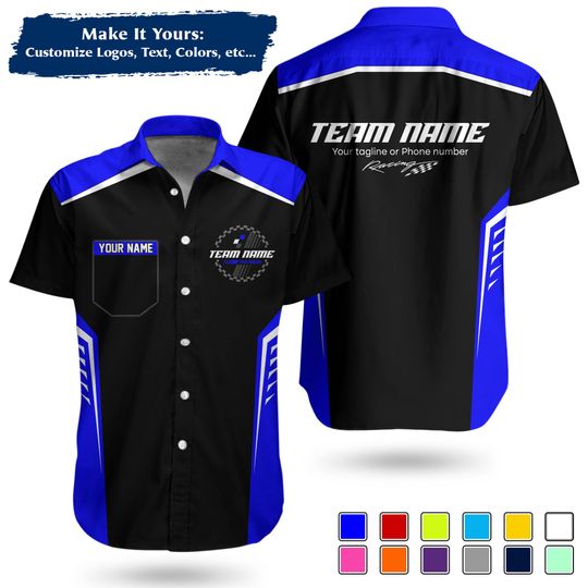 Custom Team Name Work Shirt | Personalized Name, Logo & Company Text | Crew Uniform