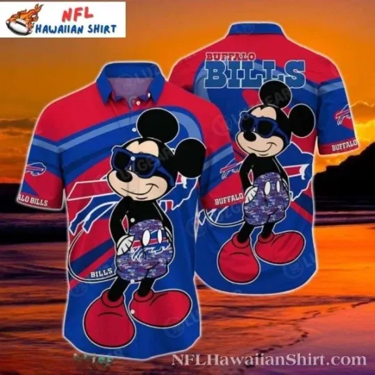 Discover Buffalo Football Mickey Mouse Sun Glasses Aloha Hawaiian Shirt