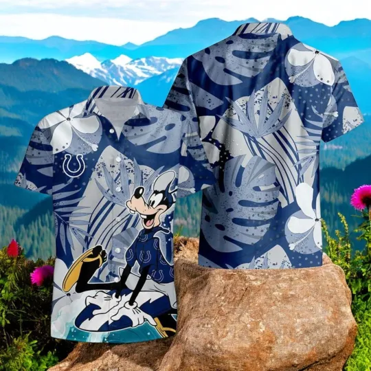 Discover Indianapolis Football Goofy Beach Hawaiian Shirt