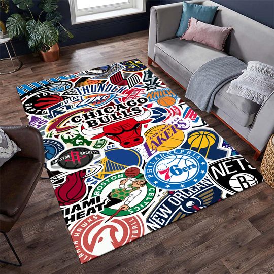 Discover Basketball Team Rug: Custom Sports Area Rug, Boys Room Decor