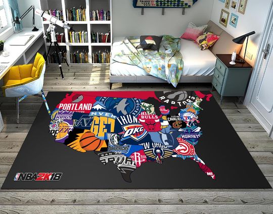 Discover Nba Map Rug,Basketball Rug,Nba Team Rug,Sport Rug,Kids Room Rug,Custom Rug,Hypebeast Rug,Area Rug,Personalized Rug,Unique Rug,Gift for her