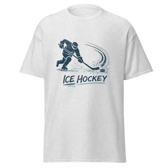 Discover Vintage Ice Hockey T-Shirt | Retro Slap Shot Winter Games 2026 | Sports Gift Tee