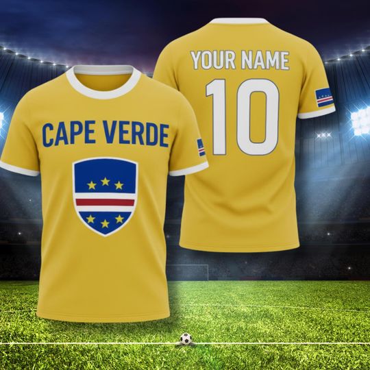 Discover Cape Verde Soccer Fan Shirt Custom Name Number Football Jersey Tee