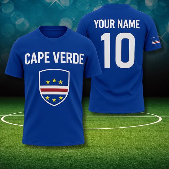 Discover Cape Verde Soccer Fan Shirt Custom Name Number Football Jersey Tee