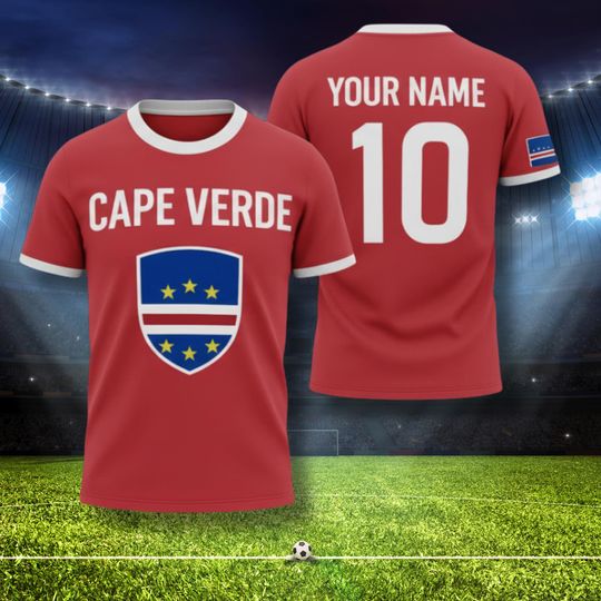 Discover Cape Verde Soccer Fan Shirt Custom Name Number Football Jersey Tee