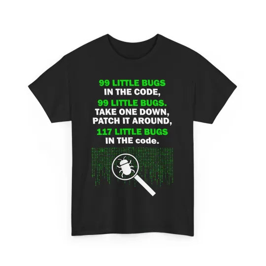Discover Coder 99 Little Bugs In The Code Programming Funny Women Men T-Shirt