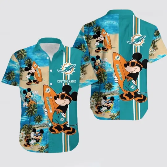 Discover Miami Dolphins Mickey Mouse Hawaiian Shirt