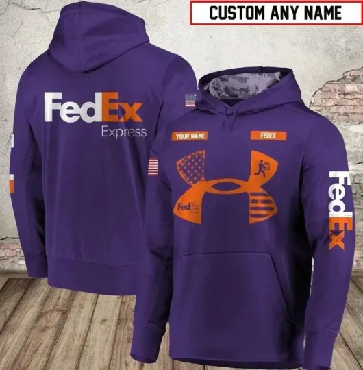Discover FedEx Amour purple Custom Name Hoodie 3D