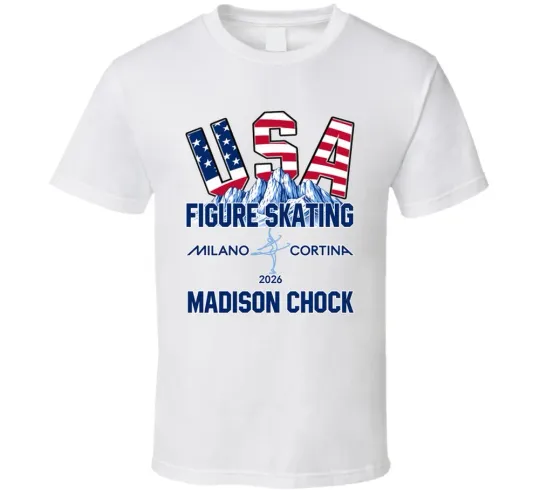 Discover Madison Chock Figure Skating Milano Cortina 2026 Fan T Shirt