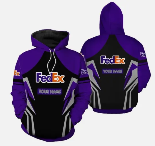 Fedex Express purple armor Hoodie 3d Custom Name