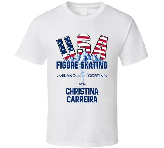 Discover Christina Carreira Figure Skating Milano Cortina 2026 Fan T Shirt