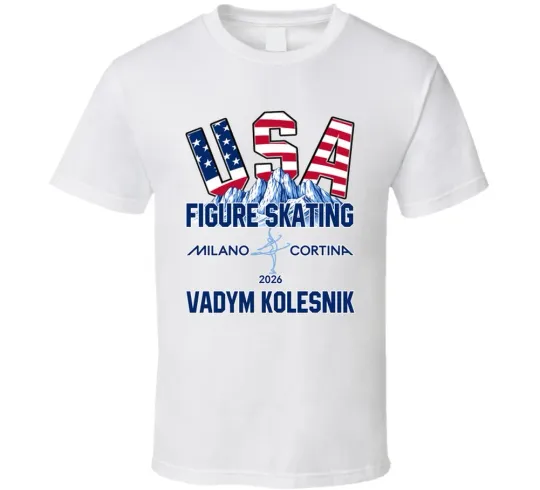 Discover Vadym Kolesnik Figure Skating Milano Cortina 2026 Fan T Shirt
