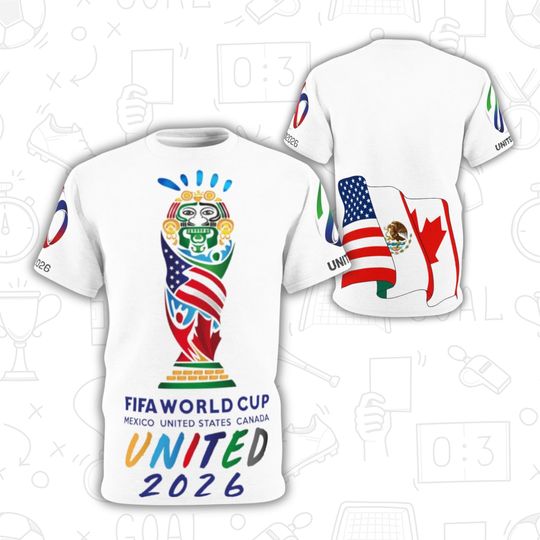 Discover 2026 United Soccer Championship T-Shirt USA Mexico Canada Flags Fan Tee