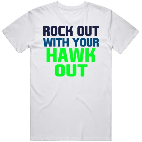 Discover Rock Out With Your Hawk Out Seattle Seahawks Super Bowl Retro Graphic Unisex Cot