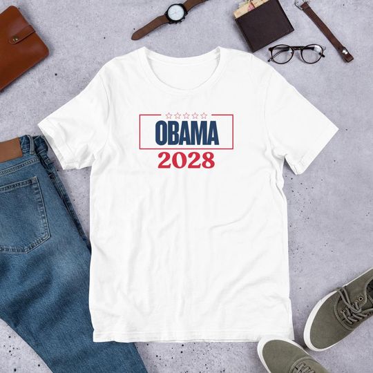 Discover Obama 2028 Shirt, Anti Trump Tee, Progressive Political T Shirt, Pro Democracy Unisex Graphic Tee, Funny Liberal Election Shirt