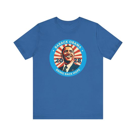 Discover Barack Obama 2028 unisex t-shirt, Obama For President 2028, Bring Back Hope tee, President Obama Illustration, Progressive Hope