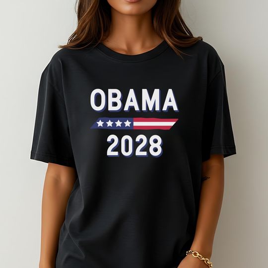 Discover Obama 2028 Stars and Stripes T-Shirt: Patriotic Election Tee