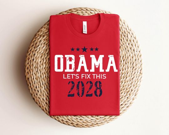 Discover Ironic Obama 2028 Shirt, Funny Anti Trump Shirt, Let's Fix This t shirt, Anti Fascism Tee, Democrat Gift T-Shirt, Anti Maga, Political Shirt