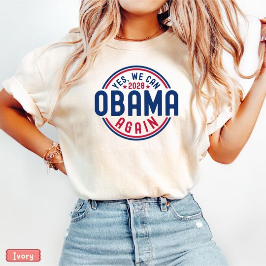 Discover Obama 2028 Shirt,Yes We Can Again Tee,Pro Obama Election Shirt,Funny Political Shirt,Vote Blue 2028 Shirt,Liberal Graphic Tee,Comfort Colors
