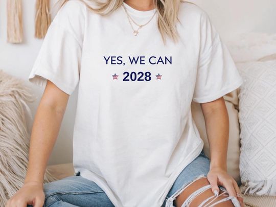 Discover Obama 2028 Shirt,Yes We Can Again Tee,Pro Obama Election Shirt,Funny Political Shirt,Vote Blue 2028 Shirt,Liberal Graphic Tee