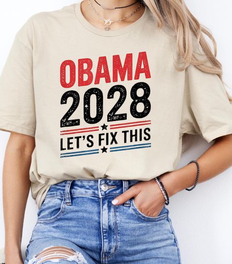 Discover Obama 2028 Shirt, Yes We Can Again Shirt, Barack Obama for President 2028 Shirt, Obama 48th President of America Shirt, for Obama Supporters