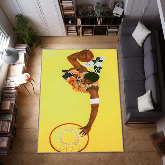 Discover Black MAMBA Rug, Los Angeles Rug, NBA Rug, Teen Room Carpet, Legend Kobe Rug, Christmas Gift, Popular Rug, Man Cave Rug