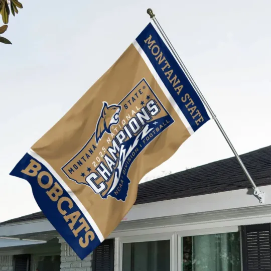Discover Montanaa State Bobcat Football 2025 National Champions 3D Double-side Flag